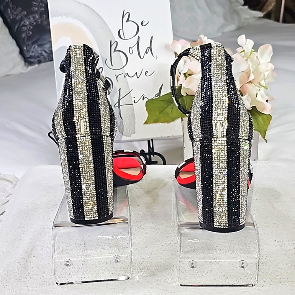 INC Black Red Stiletto Heels Elegant Wear Office wear Career Wedding - Picture 6 of 16